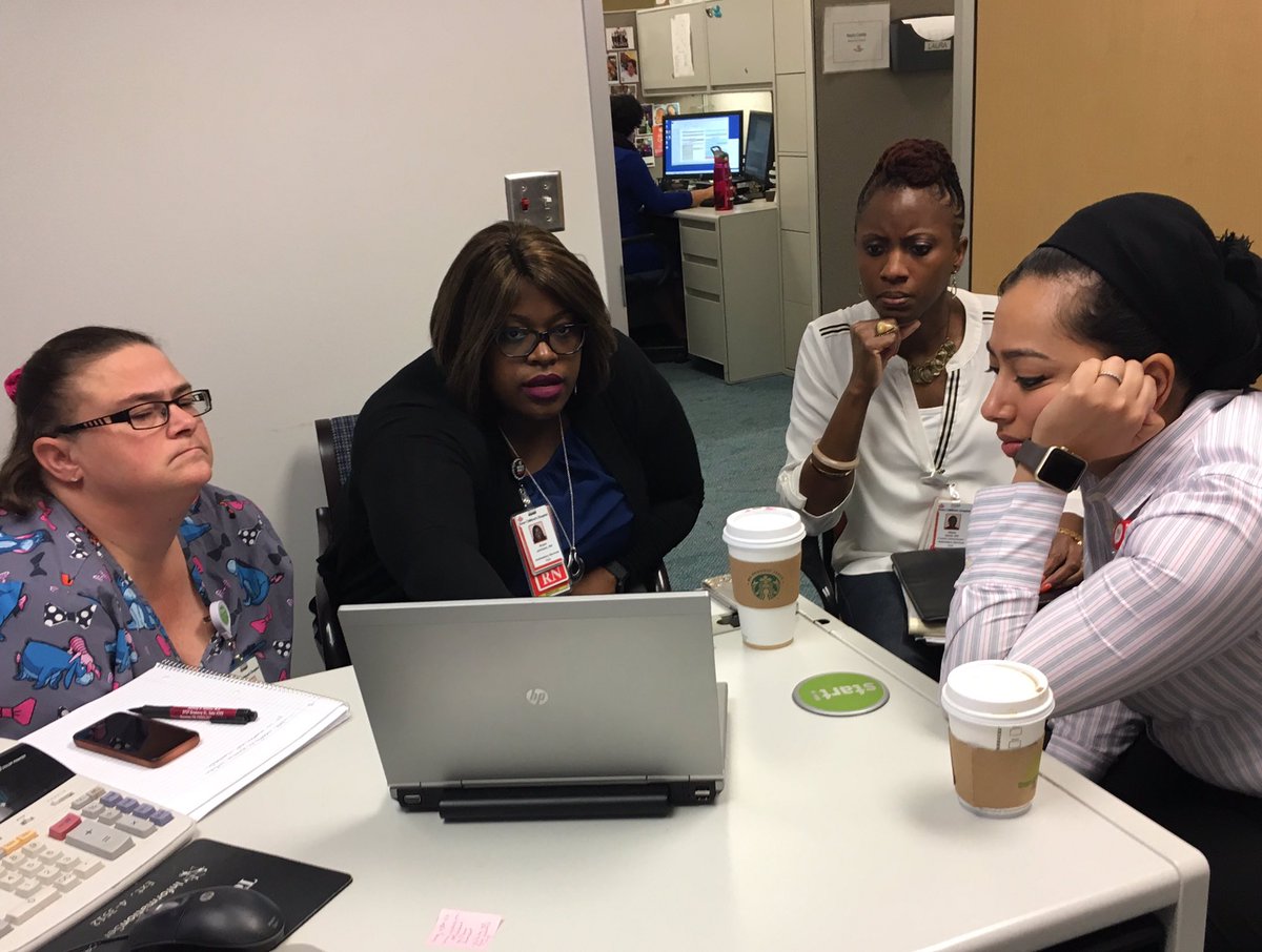 HardyLG8's tweet image. Some of my favorite brains at work early this am! #processrefinement #complexcare #morecoffeeplease @UmberDickerson