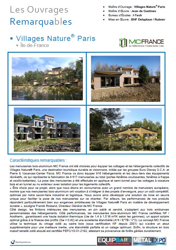 Equipbaie2016's tweet photo. #equipbaie à J-4 et les ouvrages remarquables présentés par les exposants comme #MCFrance les #menuiseries de #villagesnature https://t.co/HYpbeNXHOn
