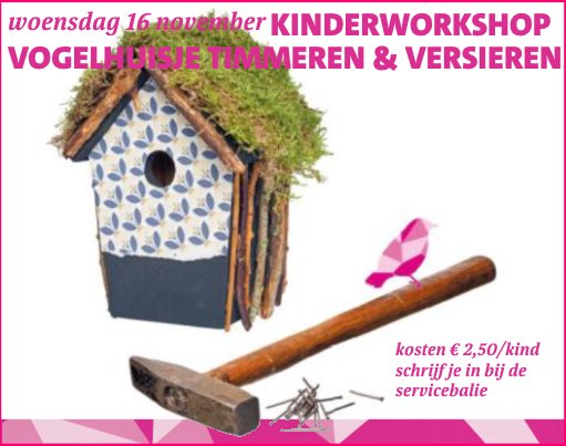 Intratuin0546's tweet image. KINDERWORKSHOP VOGELHUISJE | Heb jij je al ingeschreven voor de kinderworkshop van woensdag 16 november? ow.ly/Mahm3064wgX
