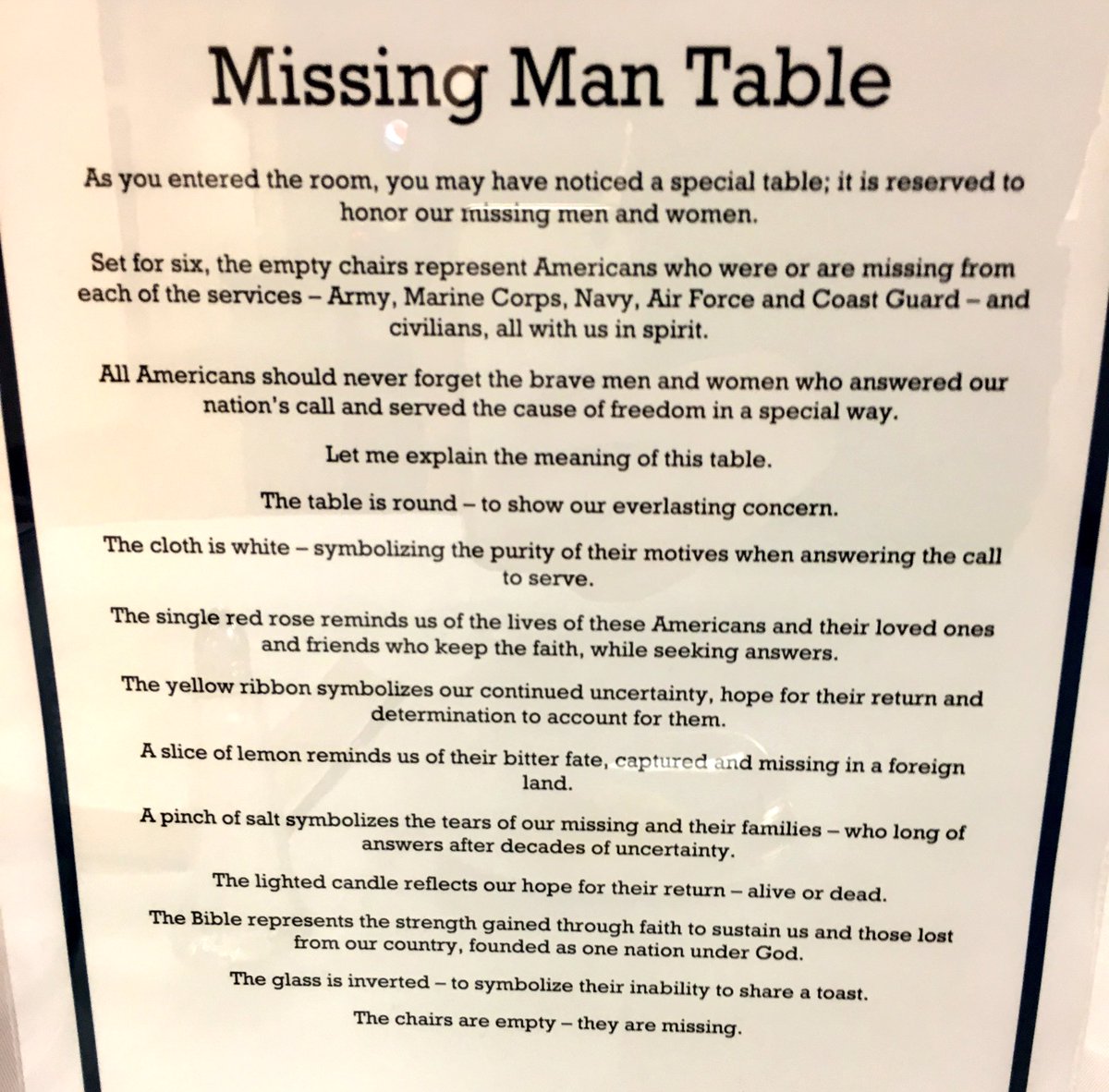 Missing Man Table Printable Missing Man Table Printable