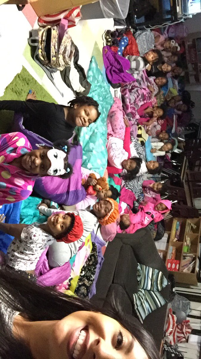 smorales113's tweet photo. All my girls are ready for a nice movie, warm pajamas and lots of sleep. #PajamaJam #Vlastyle #fun I'm lucky https://t.co/iHJHa1BkEj