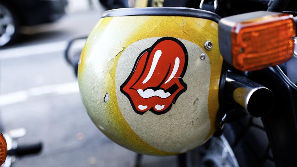 Maybe this Rolling Stones fan has been Driving Too Fast... 
What's on your helmet? 

Photo cred: TriumphXJane DGR 2016 via <a href="/Triumph/">TRIUMPH</a> America