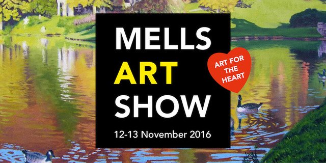 Mells Charity Art Show opens tomorrow 12th &amp; 13th.All ready to go. Do come and please retweet.Proceeds buy a Heart Defibrillator in Mells