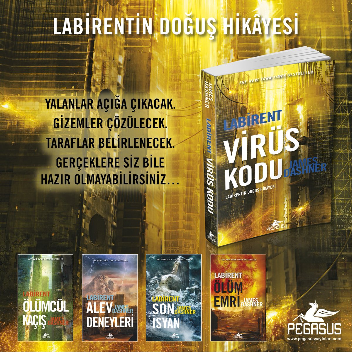 PegasusYayinevi's tweet image. #YENİKİTAP
Labirent Macerasında heyecan serinin yeni kitabı #VirüsKodu ile devam ediyor. #DashnerArmy buff.ly/2eK3TEz