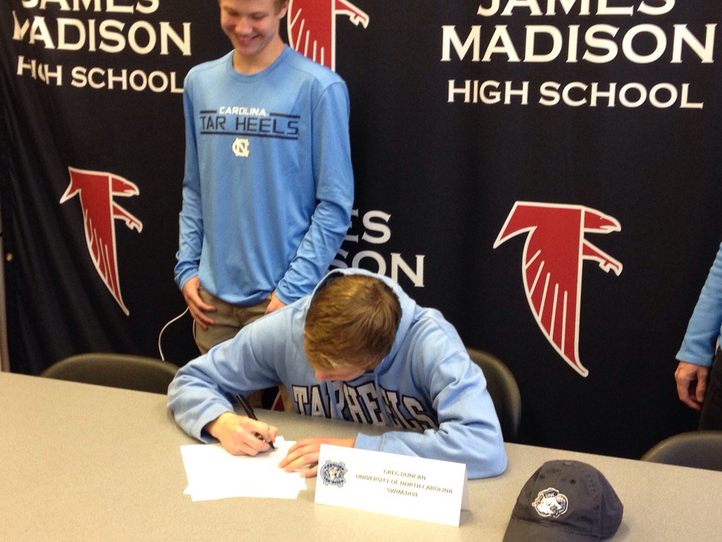 JMHSAthletics's tweet photo. Congrats to Greg Duncan! NLI signing to UNC!! Go Herls!! https://t.co/rlujg0l9iT