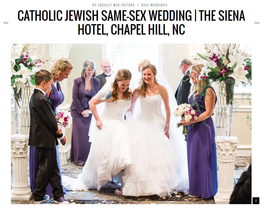 AOJOPhotography's tweet photo. So excited to see Michele &amp; Colleen's wedding featured on @equallywed today! @TheSienaHotel @CakesByChloe @OnLoKtionMakeup @island_sound https://t.co/SVLuXC5u7y