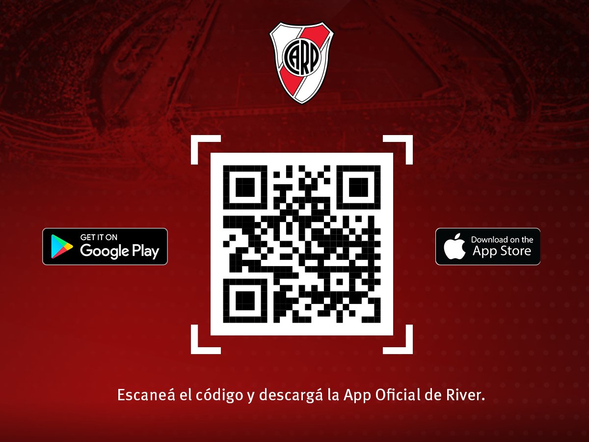 RiverPlate's tweet photo. Escaneá el código QR, descargá la APP de River, registrate y participá para ganar un par de entradas para el Superclásico. #RiverDigital. https://t.co/E6VPJQgtD1