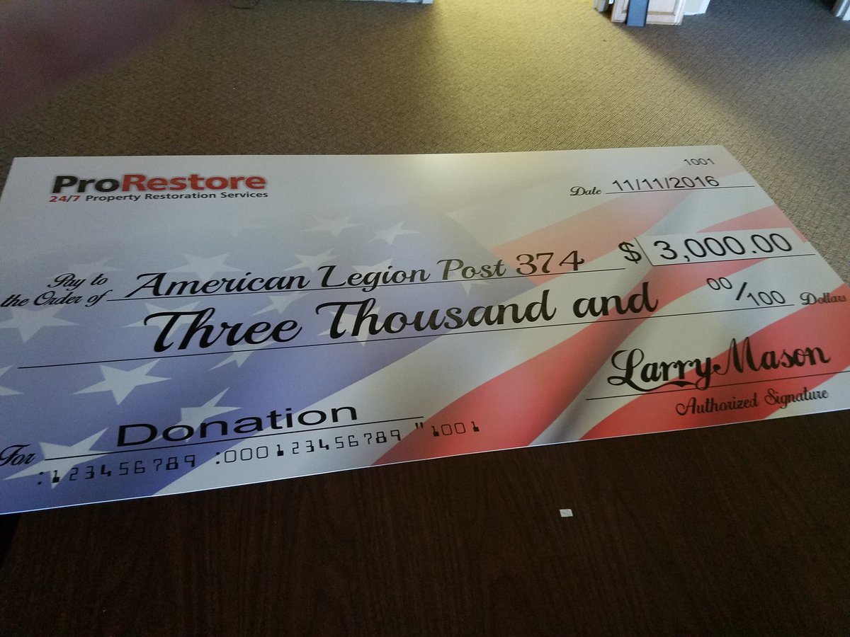 ProRestoreINC's tweet image. Happy Veterans Day America!
A portion of this donation will go directly to feeding veterans a quality meal on Thanksgiving day! #veteransday