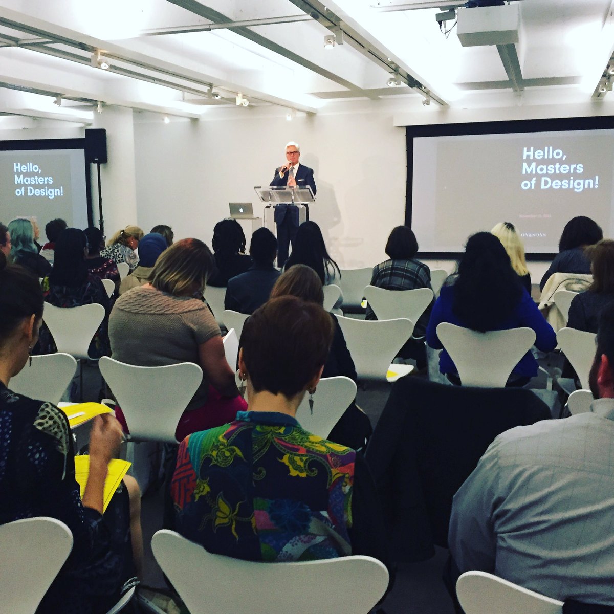 mastersofdsgn's tweet image. Welcome to Become a Master! George welcomes attendees &amp;amp; introduces our first speaker, @wadethomps of @sonandsons. #modse16 @ADACatlanta