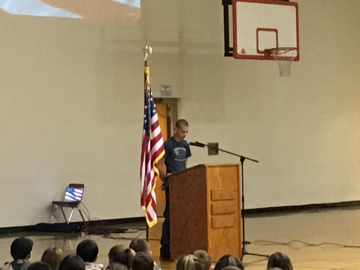 OMSTerry's tweet photo. OMS Veterans' Day assembly #GRC2 https://t.co/nQOHbgrBns
