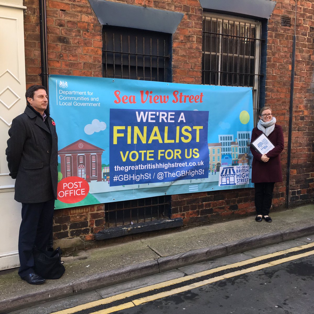 Lauren_Little's tweet photo. What a great day showcasing #SeaViewStreet to @TheGBHighSt judges @PostOffice AND we're leading on votes 4th week running ⭐️🎉🏆 @DiscoverNEL https://t.co/9bjuIRxMXC
