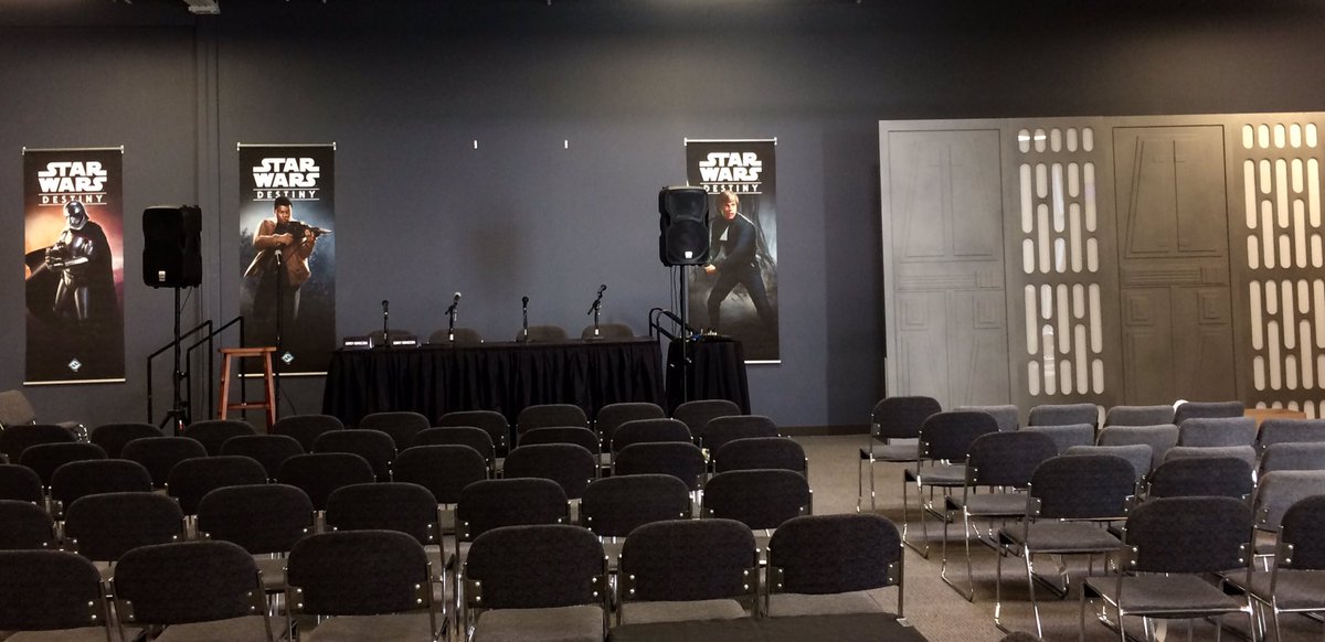 FFGames's tweet image. Padmé Amidala and Darth Vader watch as we set the stage for tonight's Star Wars™: Destiny event: facebook.com/events/1326808… #StarWars