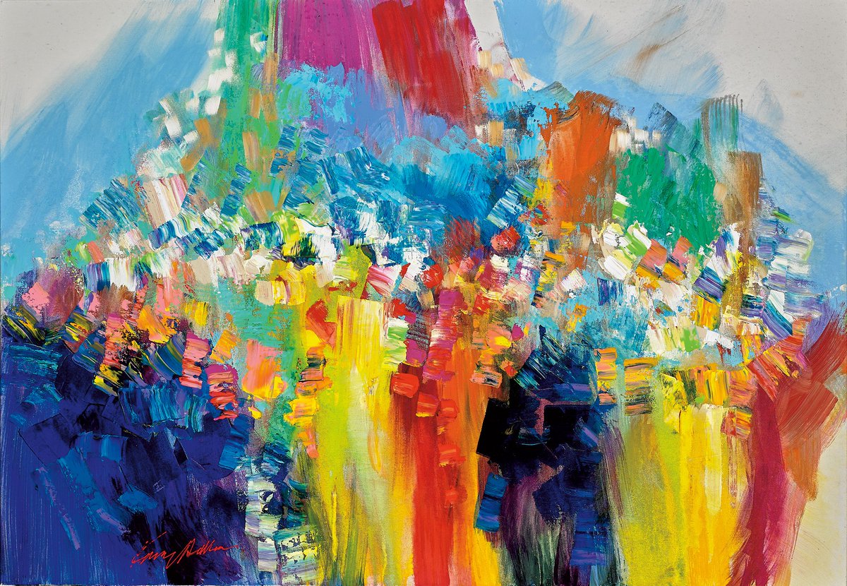 On the left, the paint is the servant of the painter.

On the right, the painter is a servant of the paint.