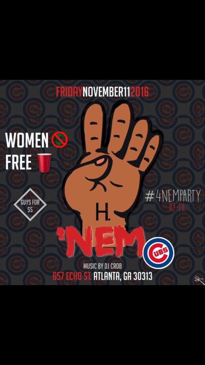 balloutt_tk's tweet image. #CHI2ATL 
🚨🚨Camp4Nem 🚨🚨
Chicago ✈️Atlanta
Tonight‼️‼️
Ladies Free All Nite
#Camp4Nem 
RETWEET‼️