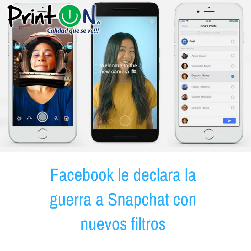 PrintOnPTY's tweet photo. La guerra entre Facebook y Snapchat no se detiene.  #Tecnologia #PrintON #Calidadqueseve #Noticias https://t.co/709m8T2c0K