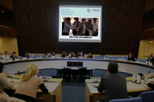 Inside the #EchoChamber, delegates are given helpful tips for #TobaccoControl confs

#SideEvents at #COP7FCTC 'How to deal with journalists'