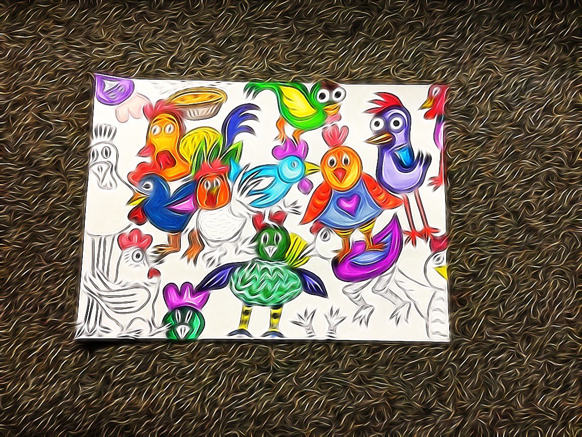 lmkemsdigital's tweet image. #chicken #art @lmkemsdigital #digitalartclass #playingwithfilters