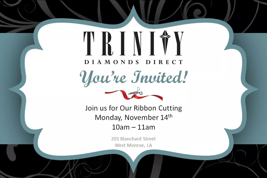 3DiamondsDirect's tweet photo. While our doors are open now for business, we’d like to formally celebrate our arrival to West Monroe with a Ribbon Cutting ceremony. https://t.co/cICqjX1MZR
