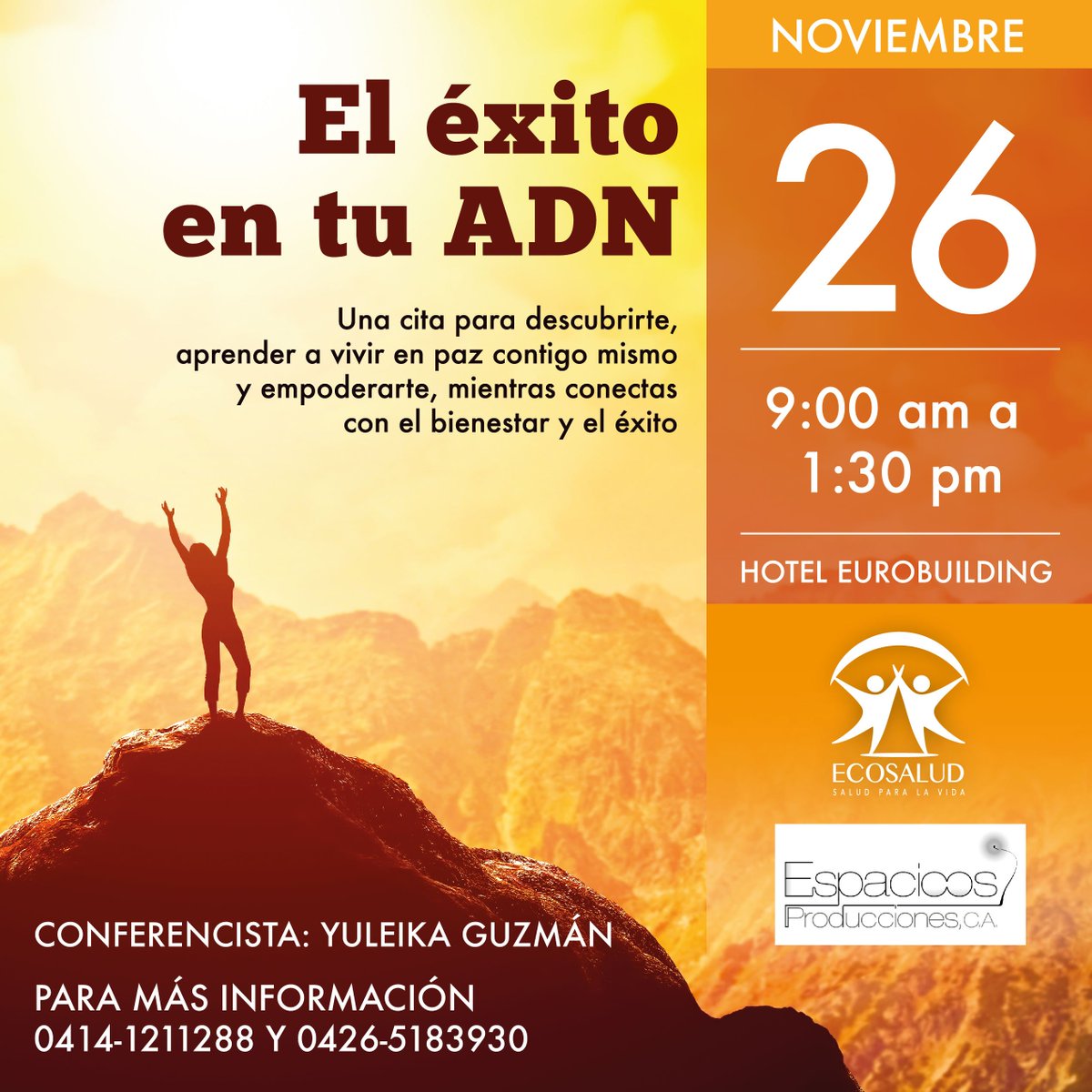 ecosaludTIPS's tweet photo. ¿Qué harás el 26/11? Acércate al  hotel Eurobuilding y suma  herramientas para la autorrealización y el bienestar -> https://t.co/EL1ZhkVG0Q https://t.co/JLlHGgvd1m