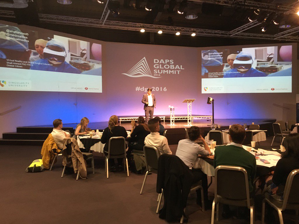 kfy98's tweet image. @ShafiAhmed5 up next @DAPSummit on virtual reality and global surgical education. #dgs2016