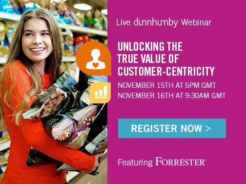 dunnhumby's tweet image. [LIVE WEBINAR] Learn critical customer and #data investment shifts to futureproof your 5 year plans. Register Today: ow.ly/SReX305RNdv
