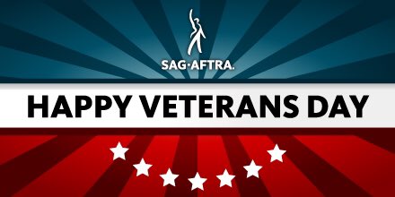 sagaftra's tweet photo. Honoring All Who Served #VeteransDay https://t.co/xo6stYe4vX