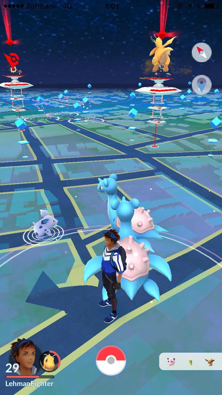 ポケモンgo民in仙台 3時間くらいでラプラス29匹捕獲 カメックスも結構湧きました 想像以上 大満足 場所は石巻駅周辺です T Co W3qpefdw96 Twitter