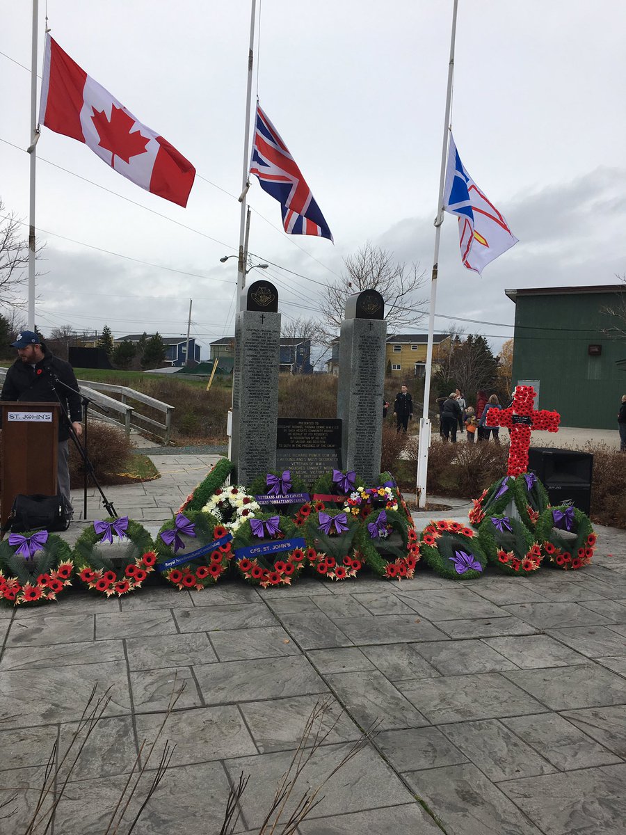 SeamusORegan's tweet photo. Remembrance Day in Shea Heights, Newfoundland. https://t.co/HclTR0TOnP