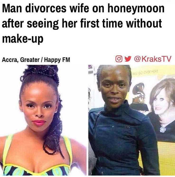 P_Muye's tweet photo. If we tell them we dnt like make up, they will say no, u wont like us without make up, we must do make up. See wat this 1 caused herself. 😹😹 https://t.co/FXloPdcjgl