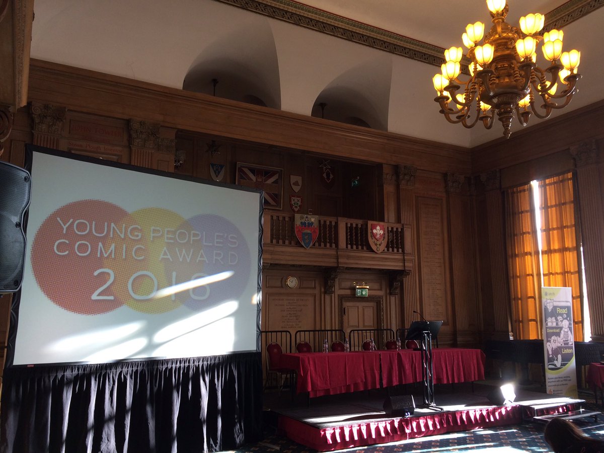 We're all set and ready to go for the Young People's Comic Award Ceremony 2016!!! 🏆