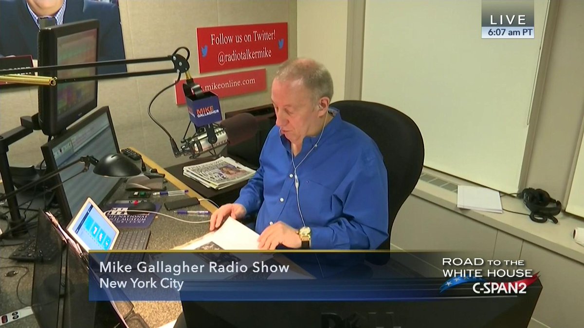 CSPAN on Twitter "The Mike Gallagher Radio Show (radiotalkermike