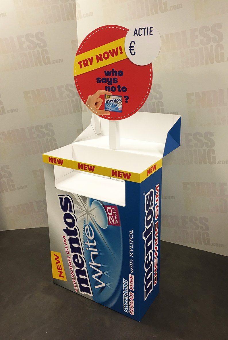 endlessbranding's tweet photo. Endless Branding ontwikkelde voor Mentos een opvallende floordisplay. De display werd plat verpakt en is makkelijk op te bouwen! https://t.co/oWyvVzfjWH