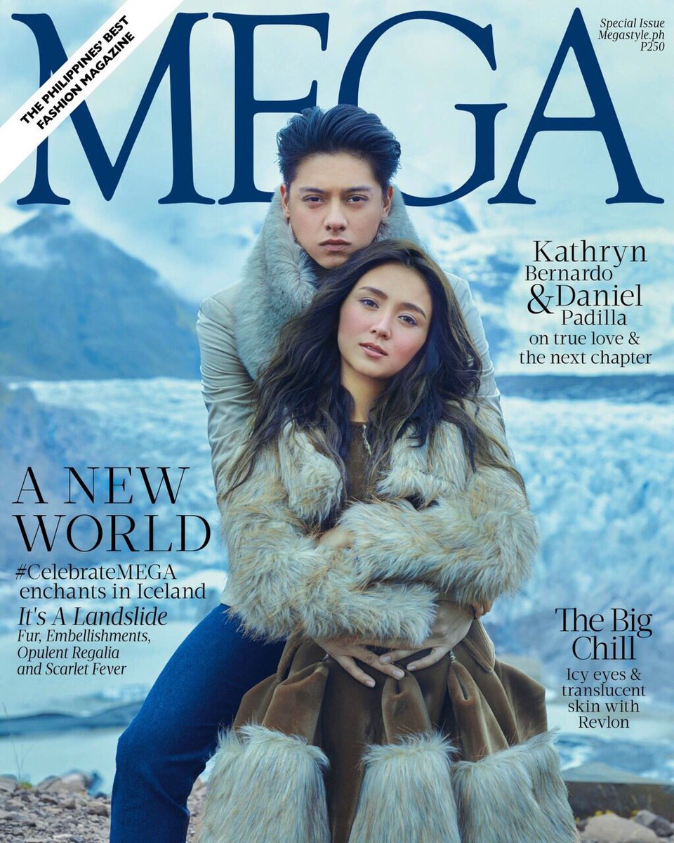 mega_magazine's tweet photo. Daniel and Kathryn set Iceland ablaze. This is #CelebrateMEGAwithKathNiel and we are going all out. Available in digital format on Magzter. https://t.co/Kgw8r1ongr
