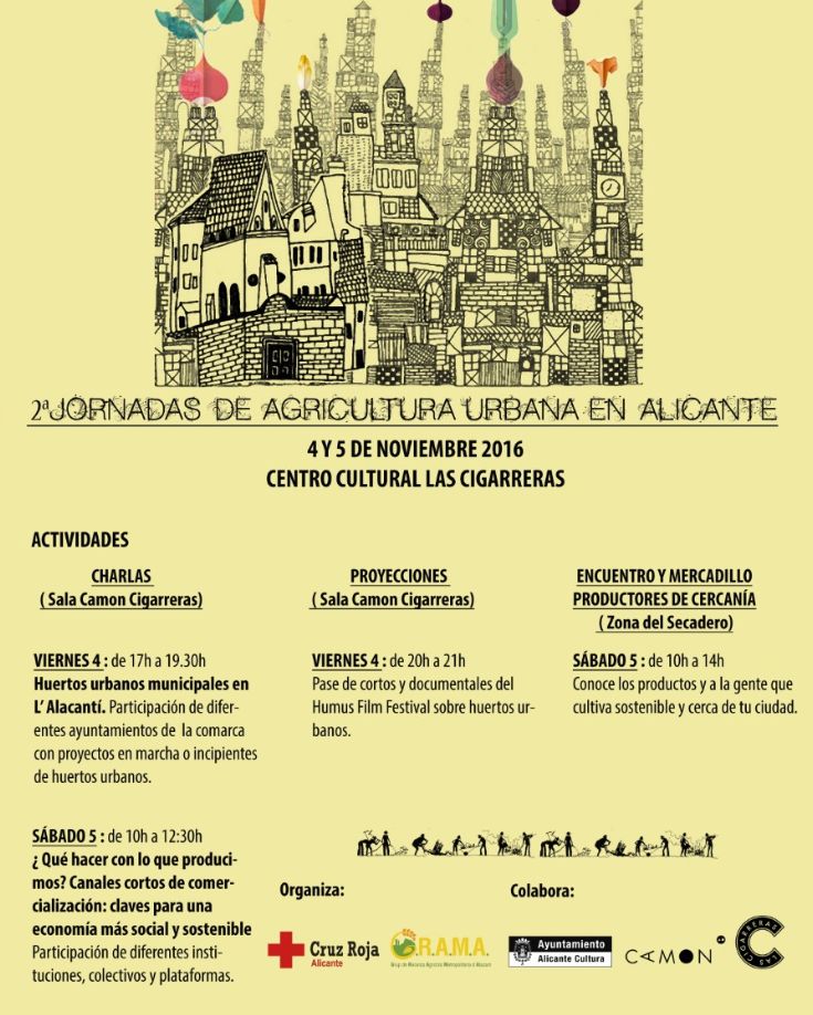 dipALCmAmbiente's tweet photo. 2ª jornadas de agricultura urbana. Hoy y   mañana en Las Cigarreras. Charlas, proyecciones y mercadillo. https://t.co/lDRgQqmYwW