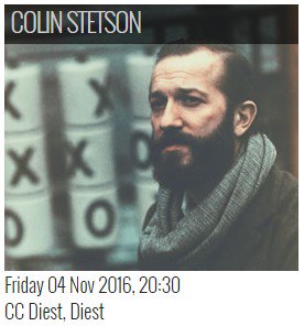 HelloJazzFest's tweet image. LAST TICKETS for @colin_stetson tonight at @CcDiest !!
hellojazz.be/concert.php?id…