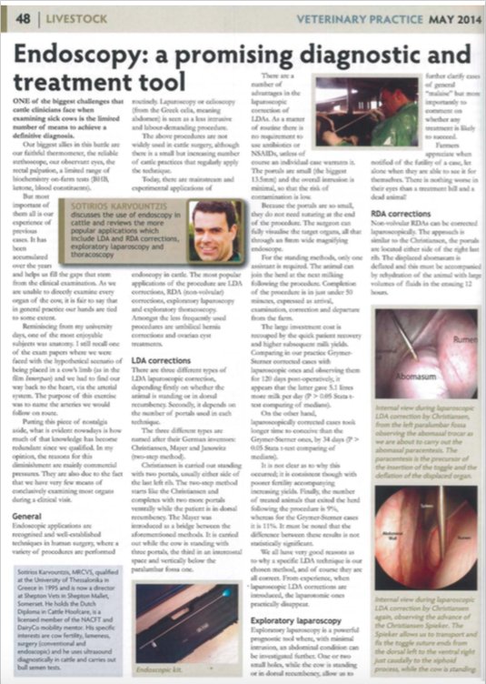 LiverpoolFAVS's tweet image. @LiverpoolFAVS @LivUniVets We have Sotirios Karvountzis at Leahurst next Thurs, to give an exciting talk on Endoscopic LDA surgery!!!