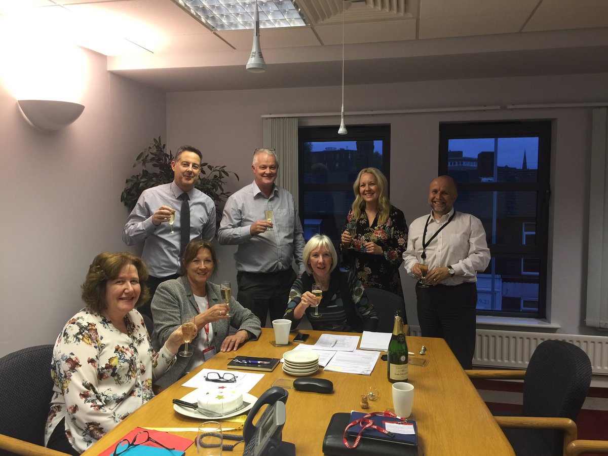 PinPointerUK's tweet photo. @VisionStockport board celebrating a 'yes' vote for Stockport BID at our board meeting main priority now is creating an interim board. https://t.co/gWSfh8EQYr