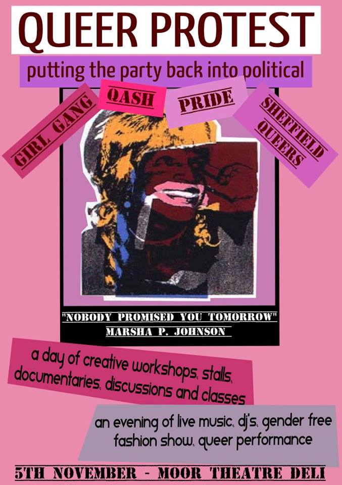 FestOfDebate's tweet photo. Tomorrow night! Queer Protest @MoorDeli. With @PrideSheffield @GIRLGANGSHEFF @qasheff @SAYiTSheffield. Tickets: https://t.co/VcqSYmDGxc https://t.co/plwbYiQ7bv