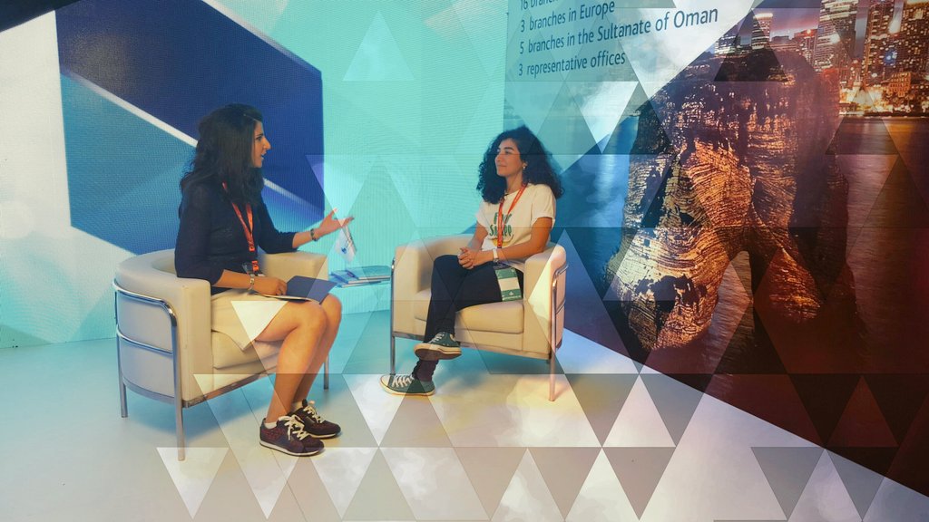 BankofBeirutsal's tweet photo. #BoBlive interviewer @beirutista interviewing @NoelleGhanem  @FoodSwapp #BDLA16 https://t.co/G9trbkXI5t