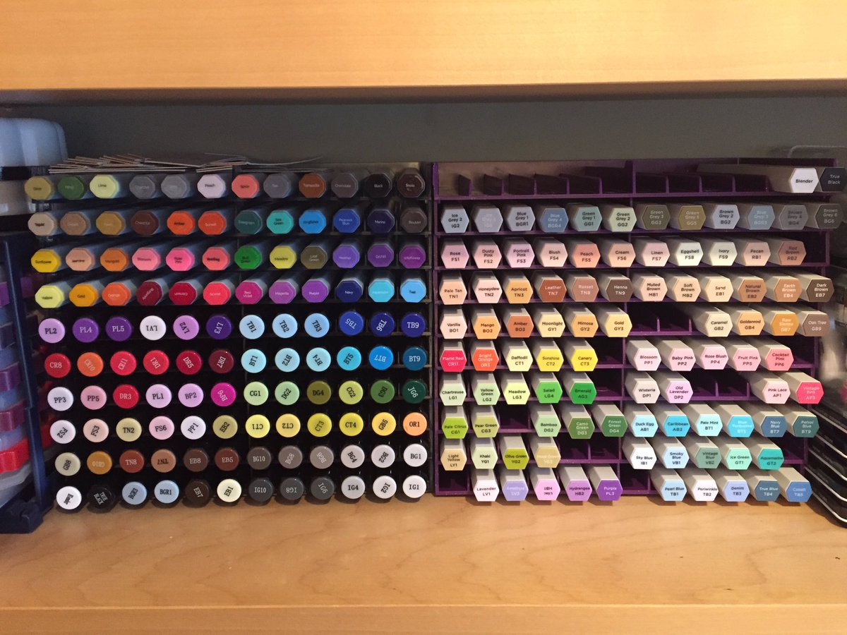 CatsthatCraft's tweet photo. Day 4 of the @CraftersCompUK challenge is to post a photo of your neat and tidy Spectrum Noir pens. These are mine 😊x #ccnovcraftchallenge https://t.co/3ab824KQ7w