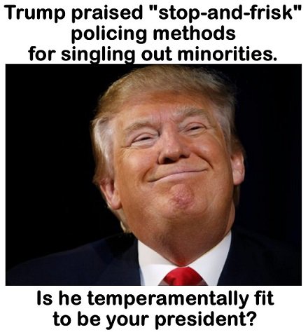 LoganConwayBks's tweet image. Trump targets policing minorities.  #NeverTrump #DumpTrumpism #BlackVotesMatter