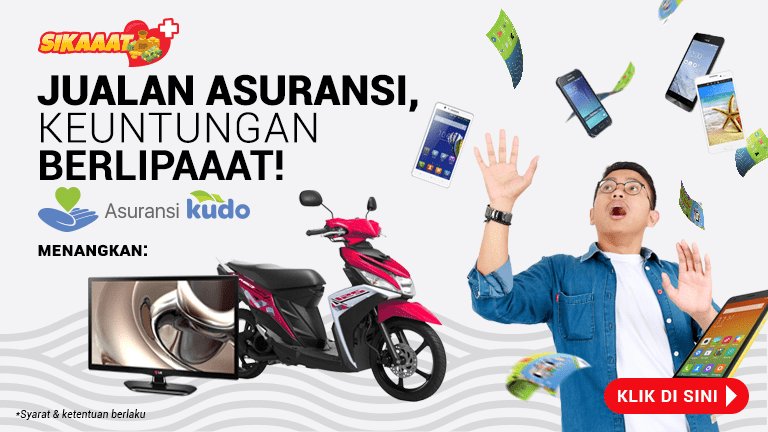 GrabKiosID's tweet photo. Hadiah motor, tv, gadget & voucher utk 18 Agen terbaik yg sukses berjualan Asuransi Jiwa KUDO. Cek Fitur Berita di Aplikasi KUDO #promoKUDO https://t.co/JWeISnOmGS