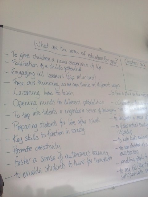 S__Christopher's tweet photo. Aims of education at @philosophyire workshop https://t.co/J70MANXy3n