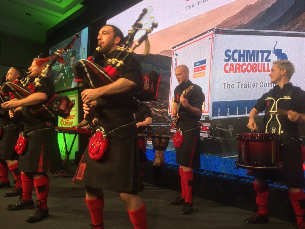 Well that got everyone going at #TNSR17 as all stand for the Red Hot Chilli Pipers <a href="/IVECOUK/">IVECO UK</a>