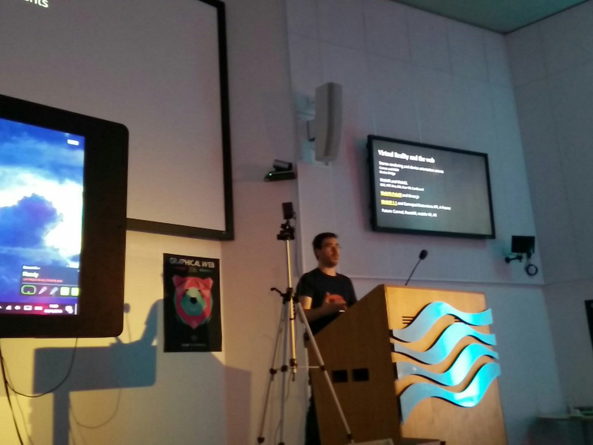 rabimba's tweet image. If you heard from me how #Aframe #WebVR helps create+use content. Now @thespite is talking about what works inside the hood @mozillavr