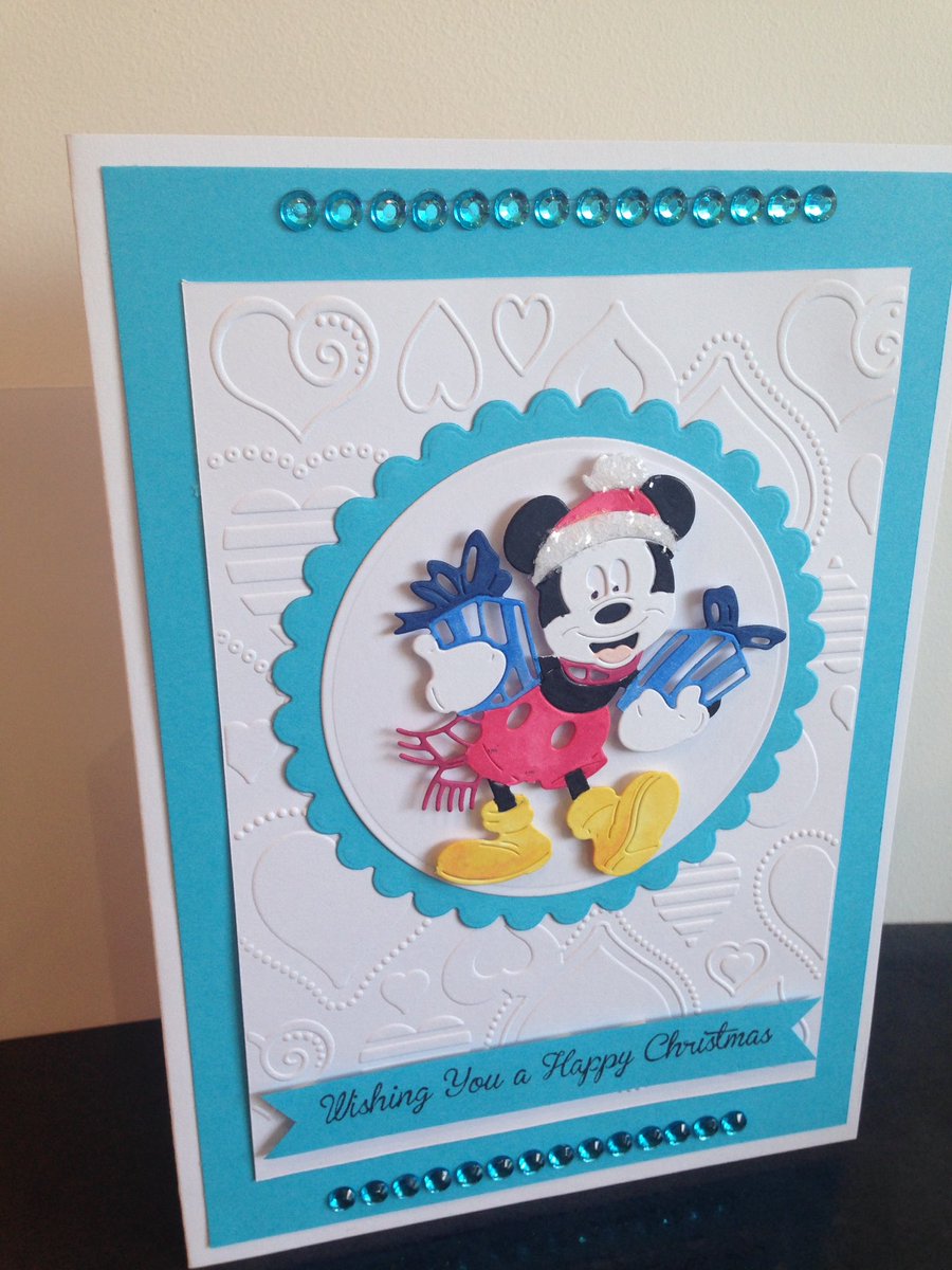CardsWithNicola's tweet photo. Another Mickey Mouse card. He's so cute!! #craft #cards #handmade #manchester #bolton https://t.co/O0fLNrzveP