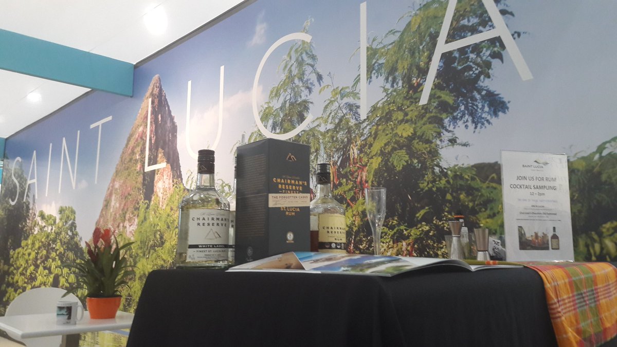 Yesterday's tasting @ChairmansUK cocktails @LuxTravelFair with @SaintLuciaUK and more to follow today! #LuxuryTravelFair