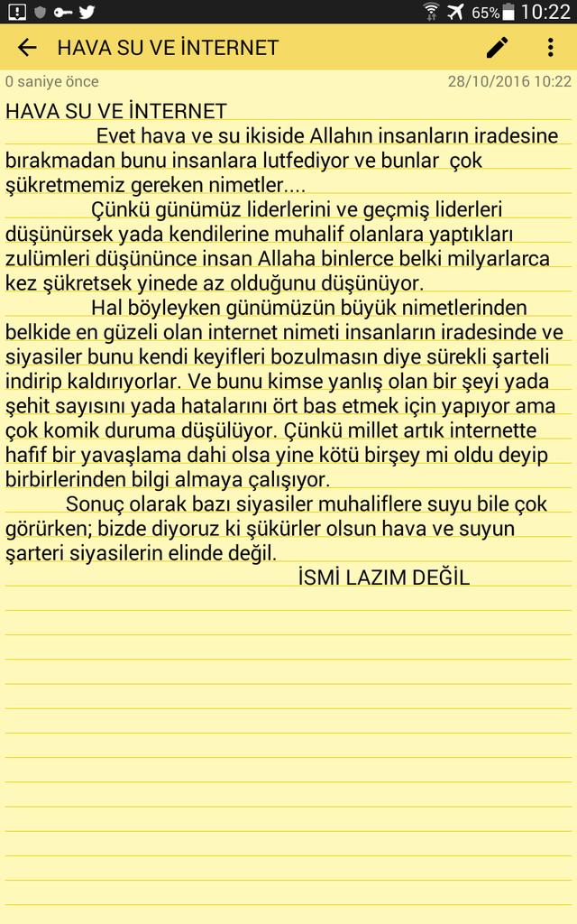 AHN443's tweet photo. ...Hava su ve internet. .. https://t.co/7iINjCYpsP