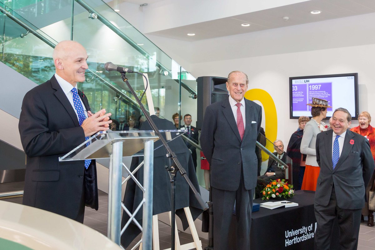 UniofHerts's tweet photo. HRH The Duke of Edinburgh officially opened the new science building yesterday! https://t.co/lAwjXhTMZd https://t.co/nlHm5CFQbf