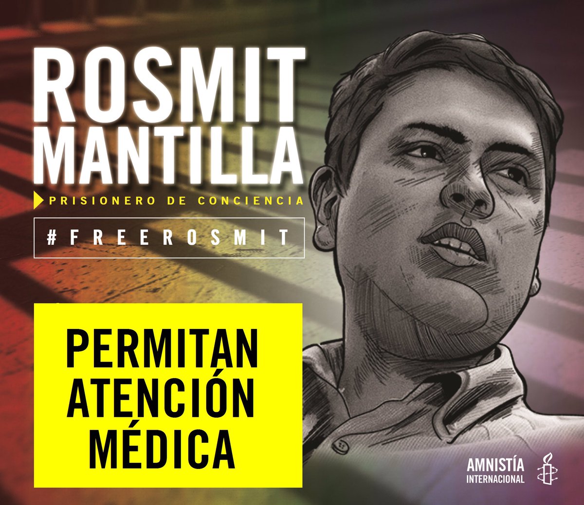 GomezMarcos's tweet photo. Comunicado de Amnistía Internacional: Gobierno de Venezuela niega atención médica a Rosmit Mantilla #freerosmit https://t.co/vgFV5KHVOC https://t.co/P4dJTW9cJ2